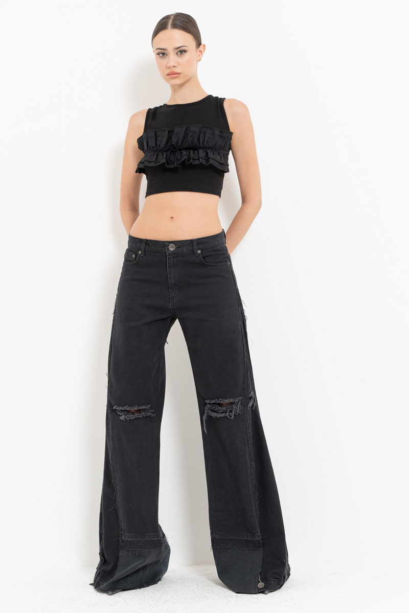 Siyah Sırtı Çapraz Bağlamalı Büstiyer