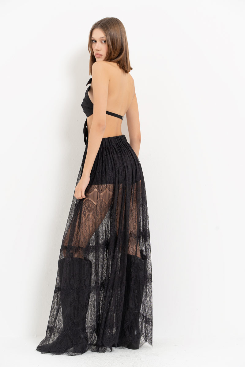 Siyah Ayarlanabilir Lastikli Büstiyer