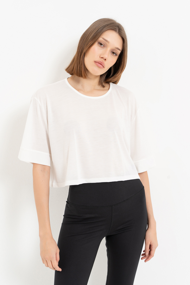 Offwhite Crop T-Shirt