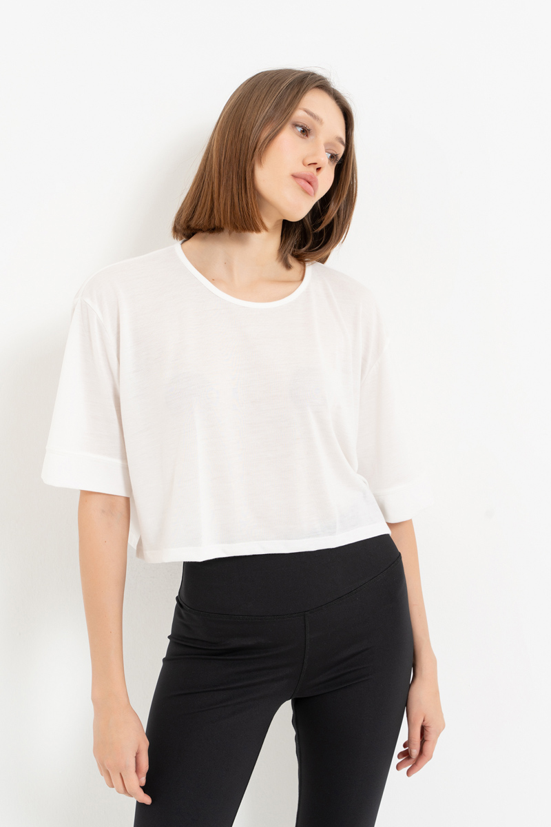 Offwhite Crop T-Shirt