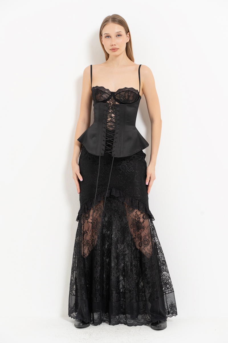 BÜSTİYER KORSE ETEK TAKIM