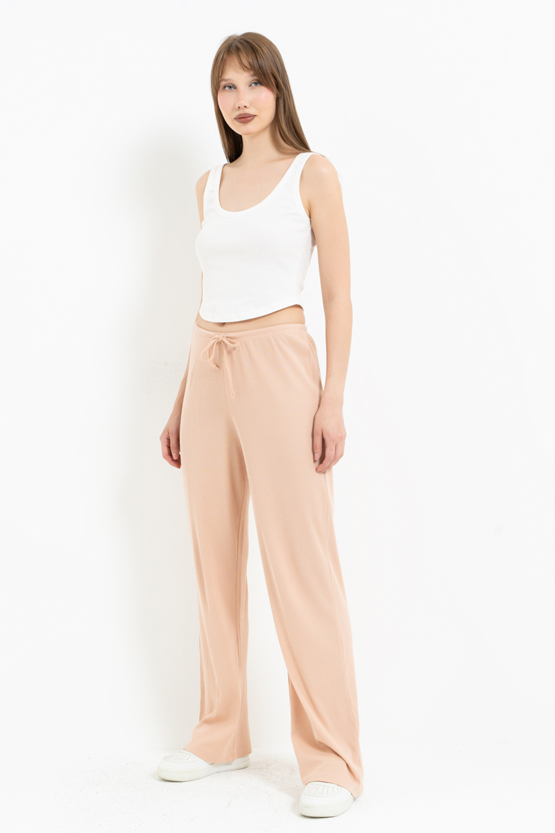 Nude Beli Lastikli Pijama Altı