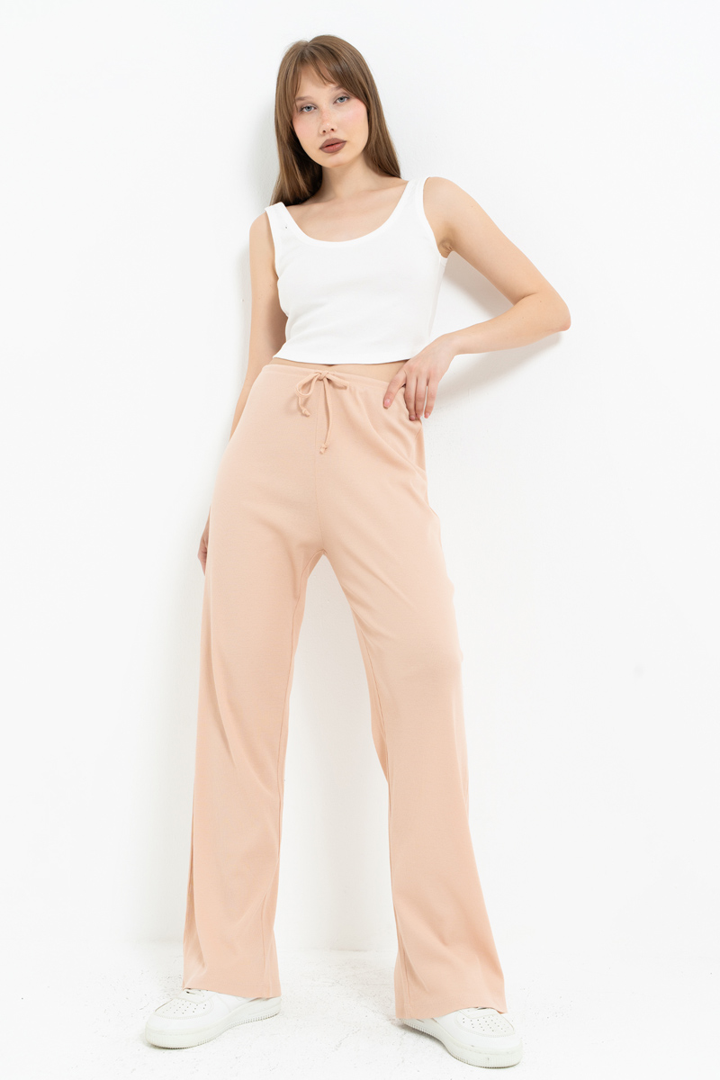 Nude Beli Lastikli Pijama Altı