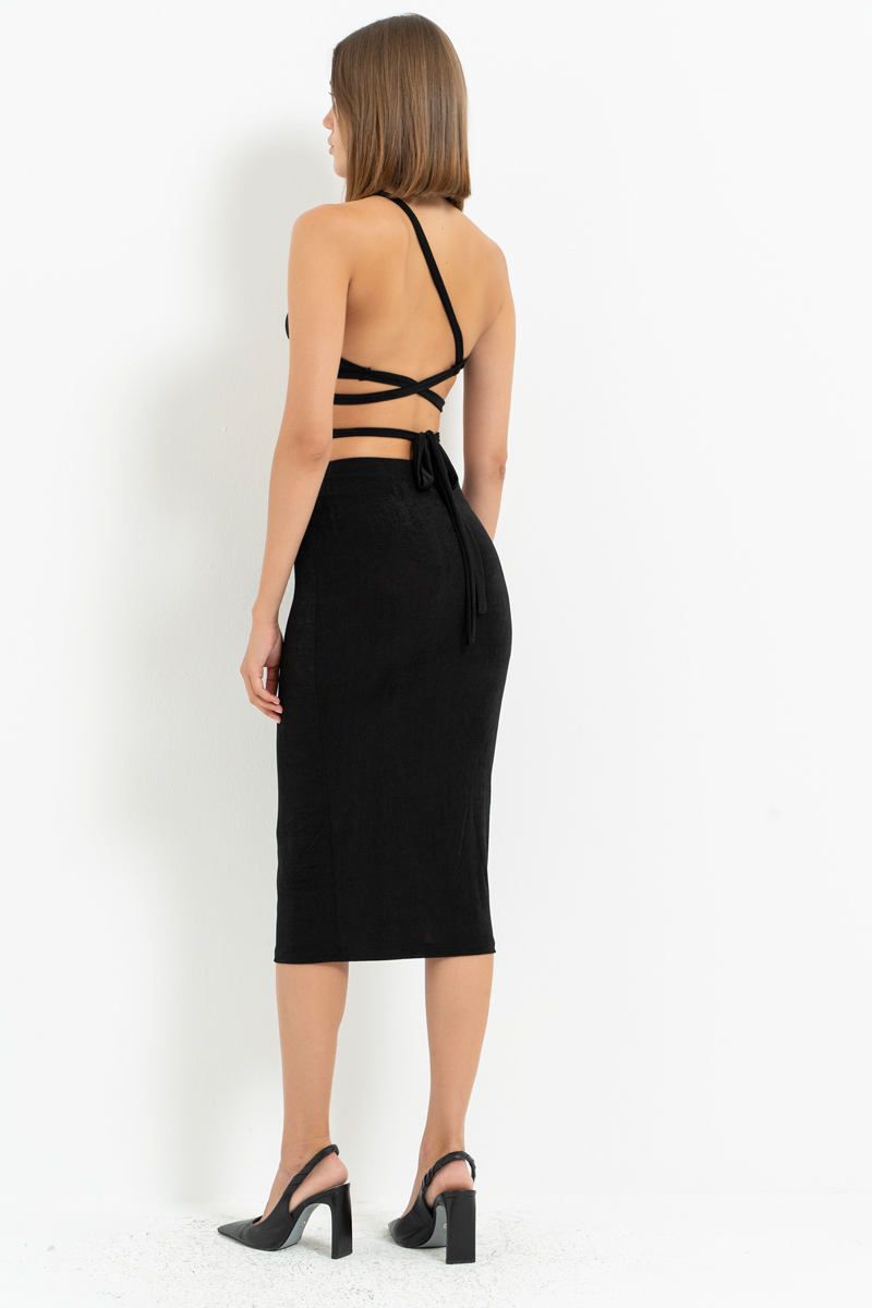 Siyah Midi Etek