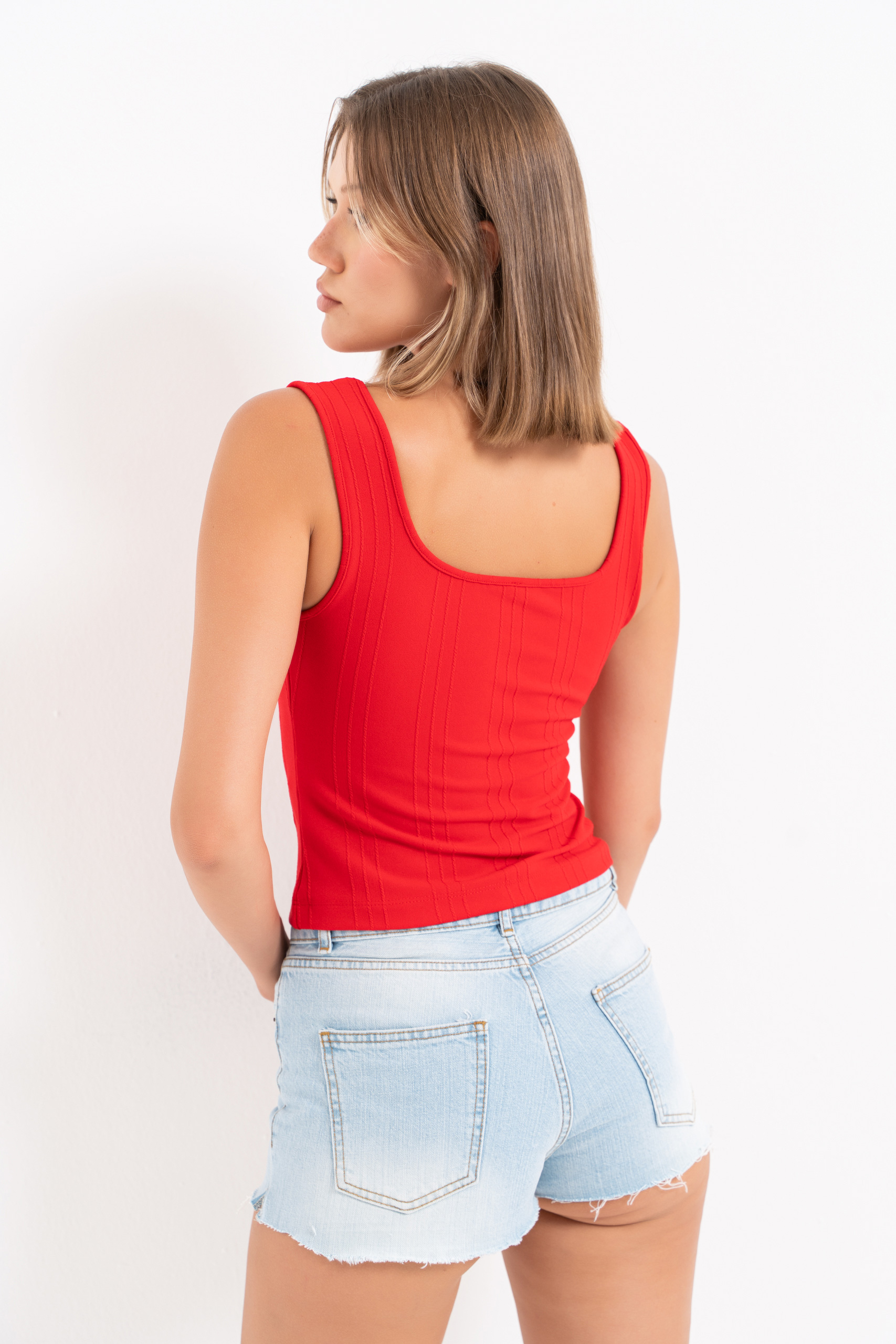 Distressed Ice Blue Jeans