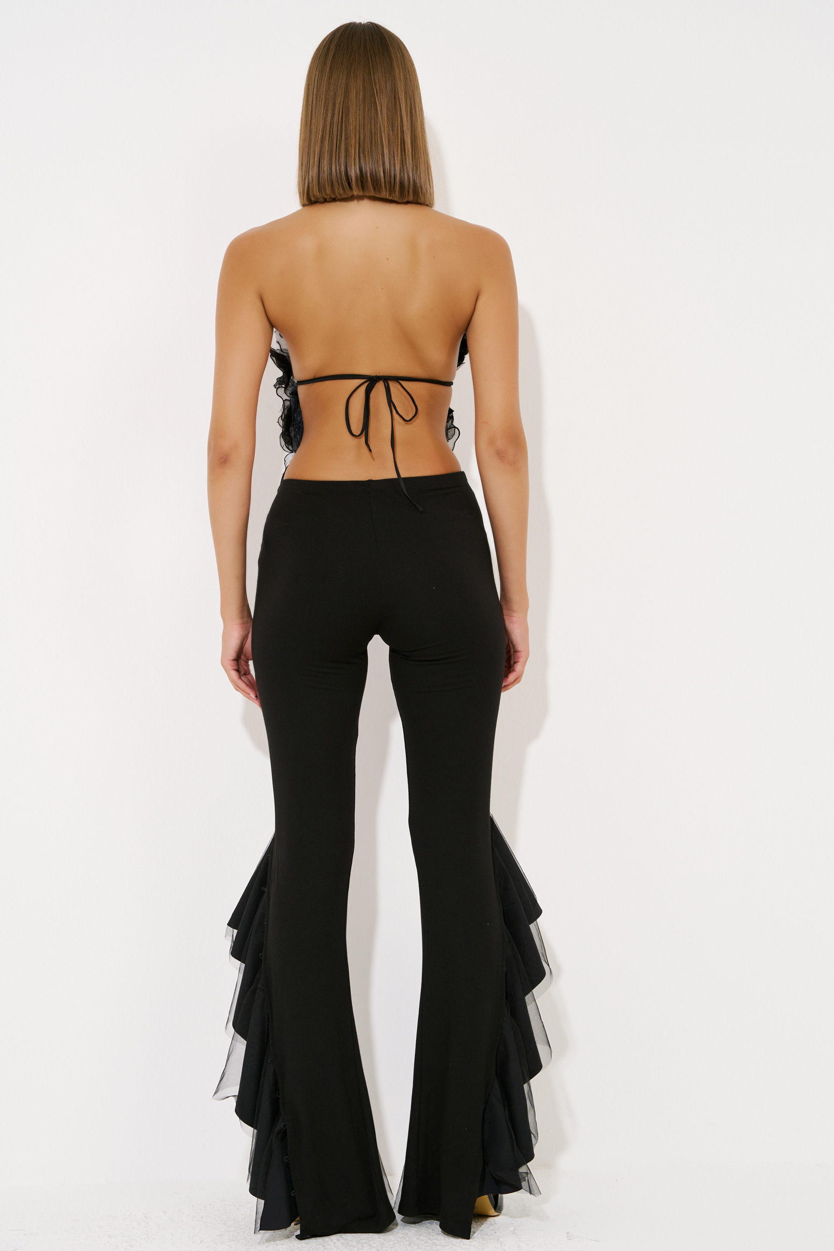 Black Paçası Düğme Detaylı Pantolon