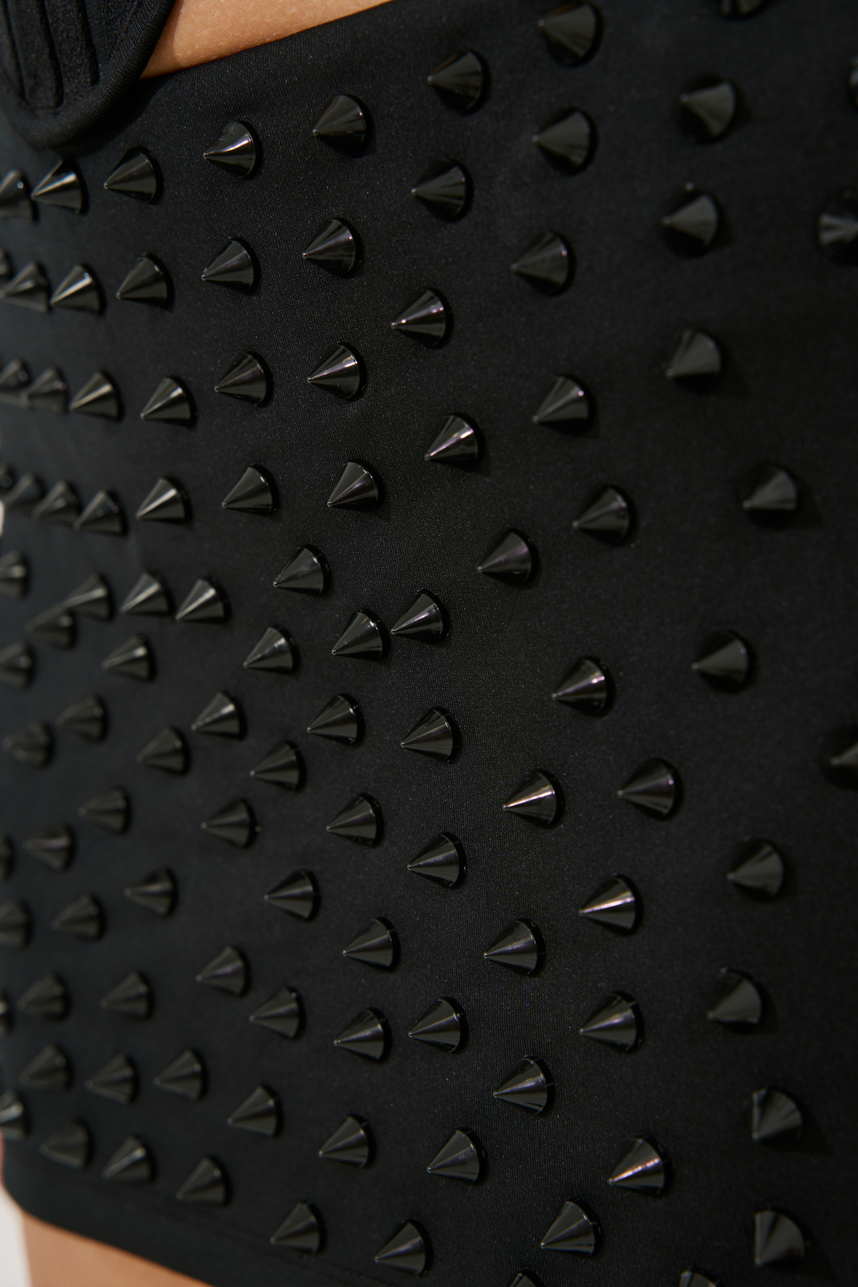 Black Studded Mini Skirt