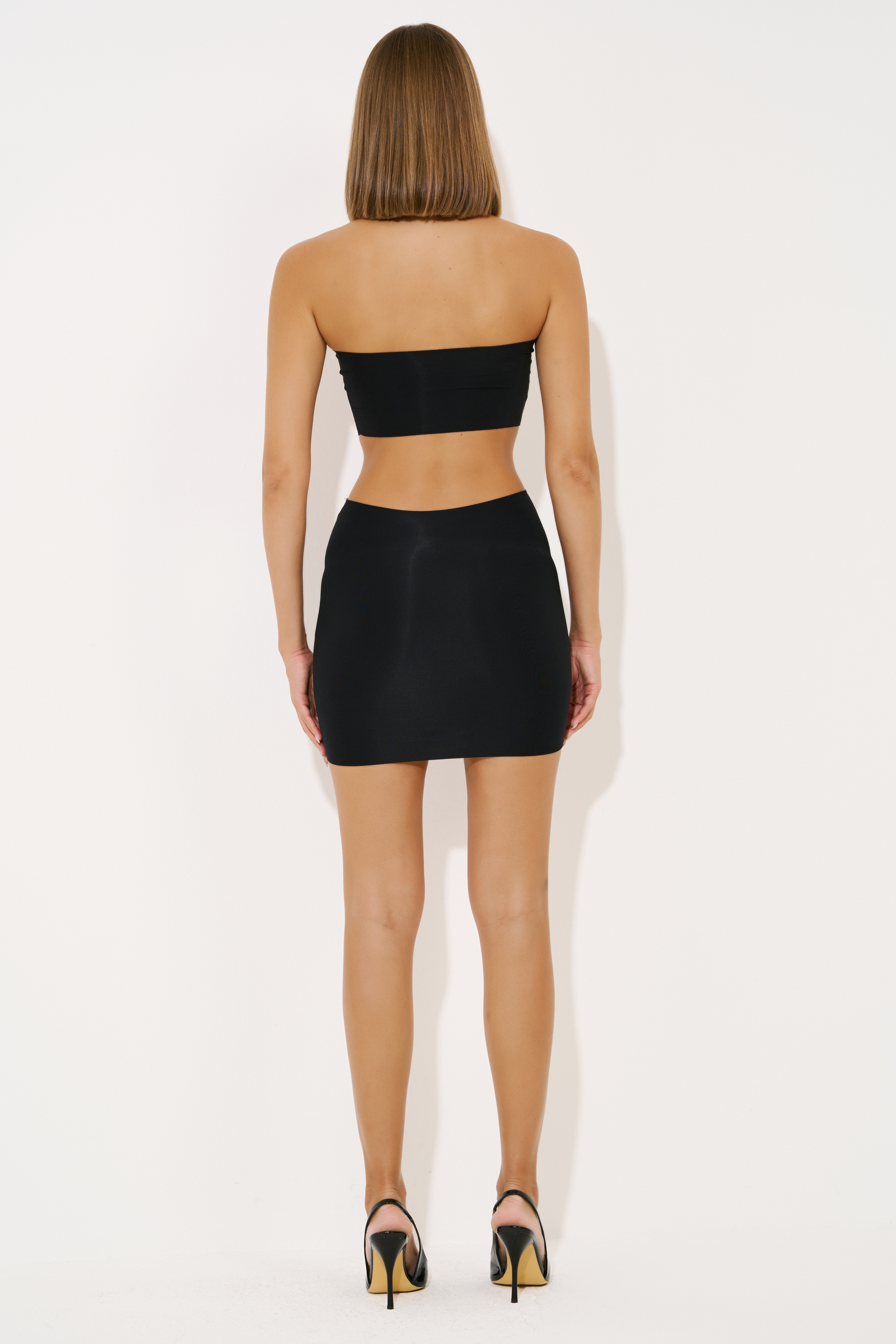 Stretchy Bodycon Mini Black Skirt