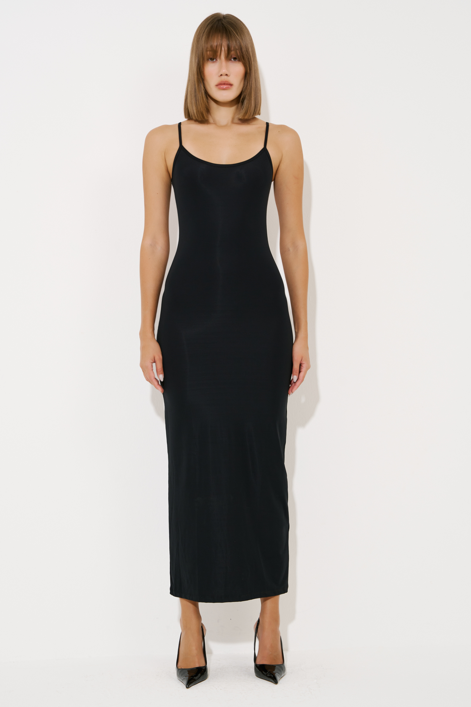 Black Bodycon Cami Maxi Dress