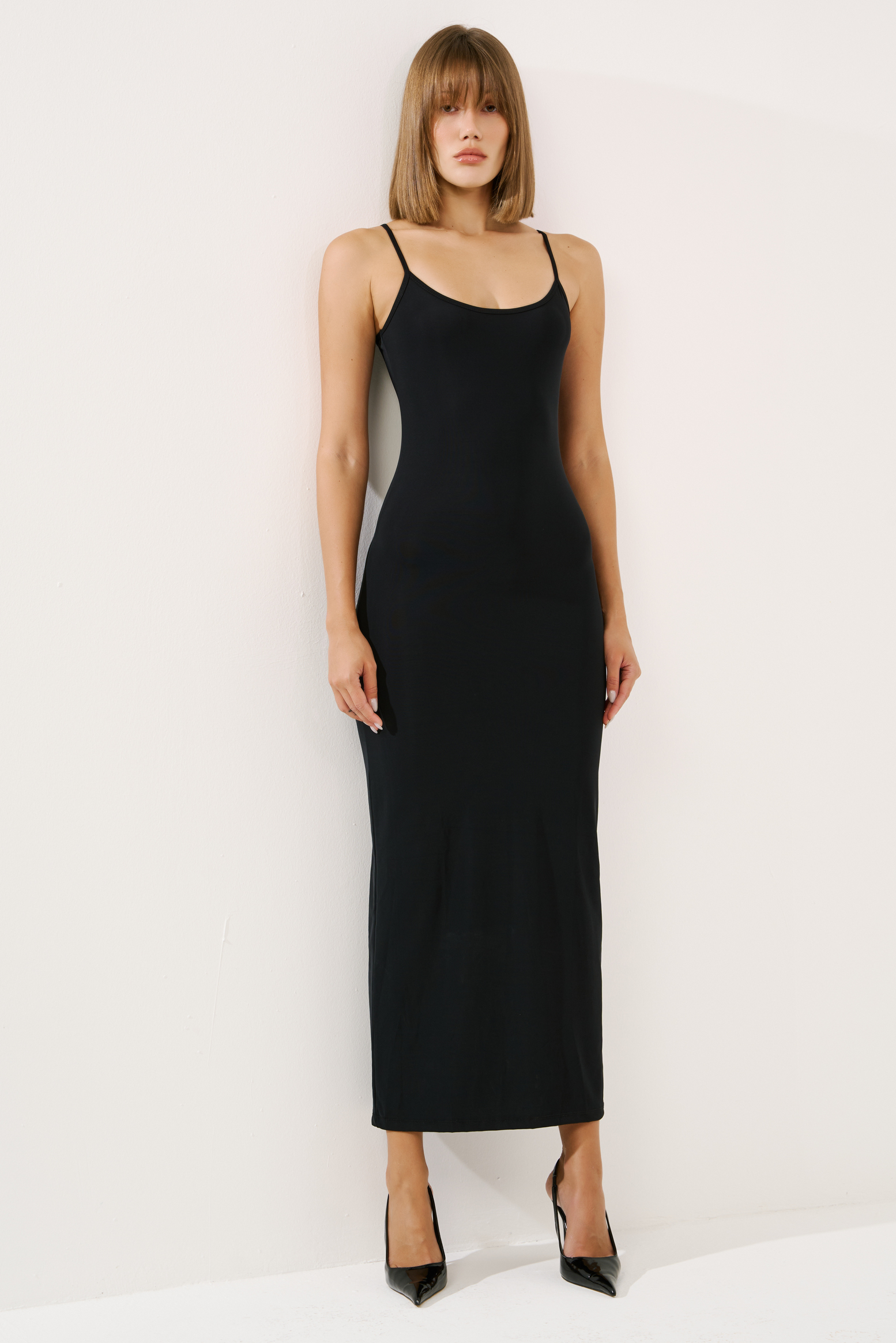 Black Bodycon Cami Maxi Dress