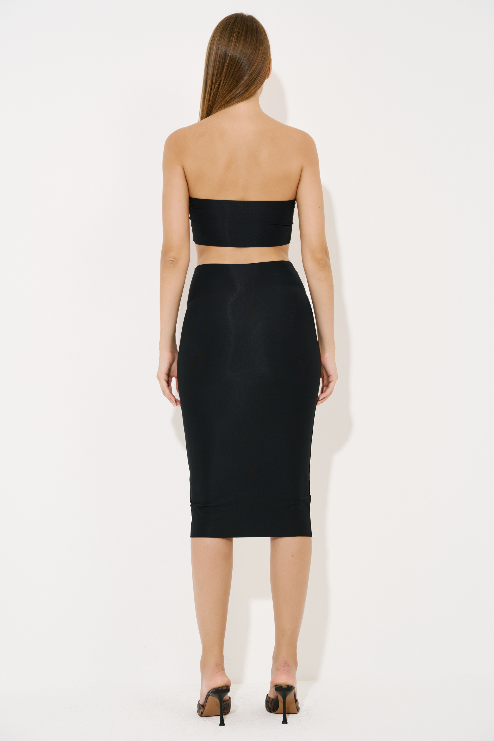 Black Seamless Bodycon Skirt