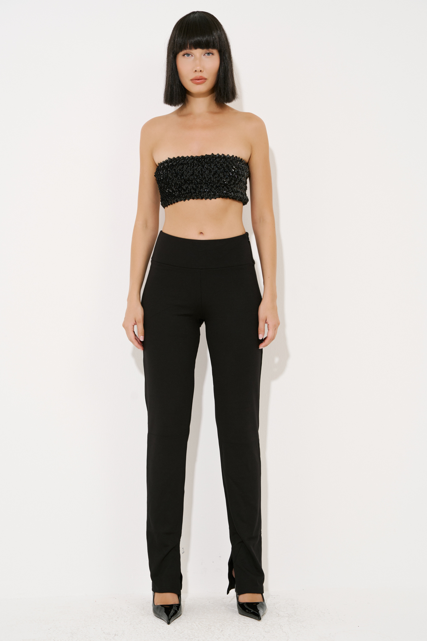 Black High-Rise Pants
