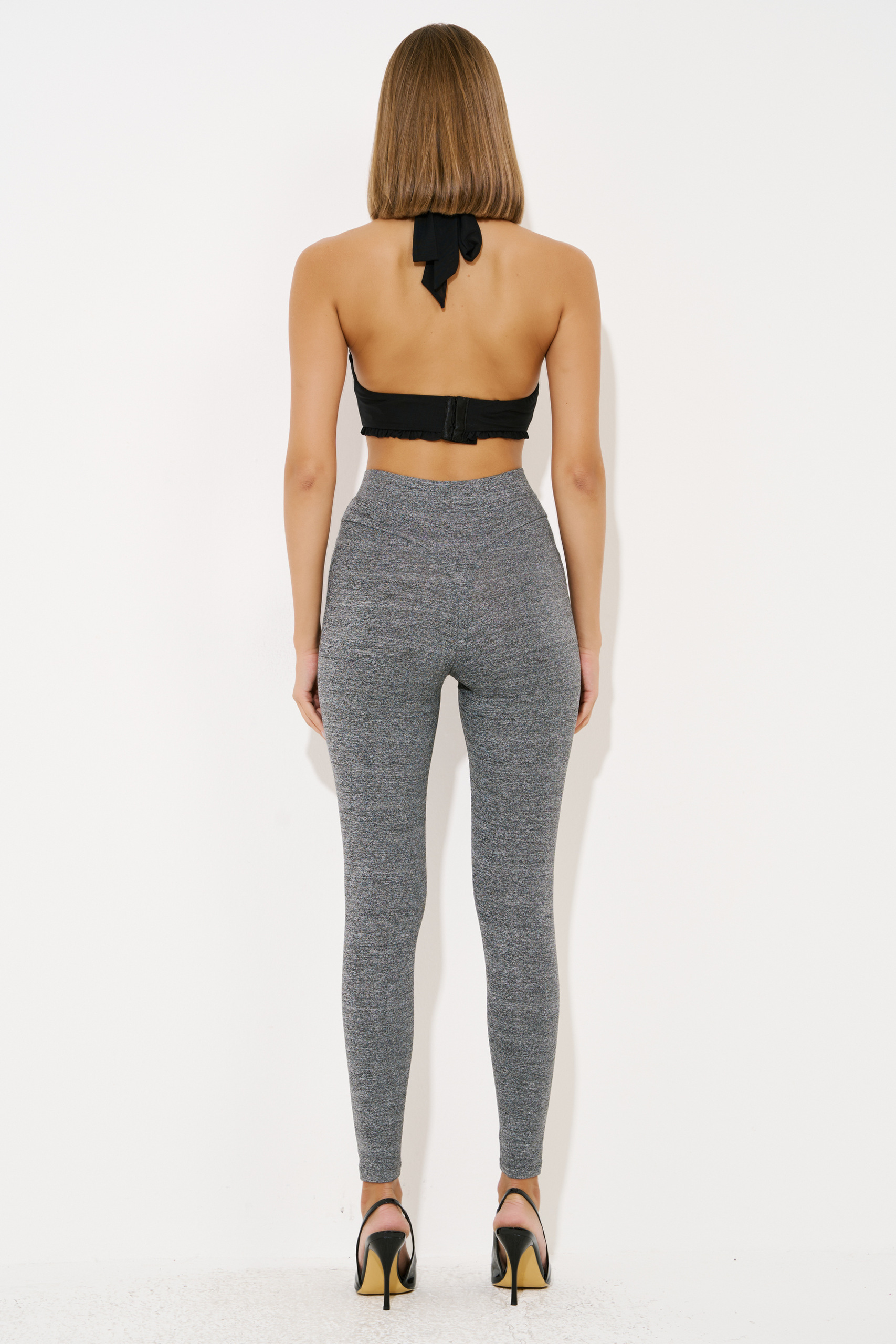 Gray Waistband Leggings