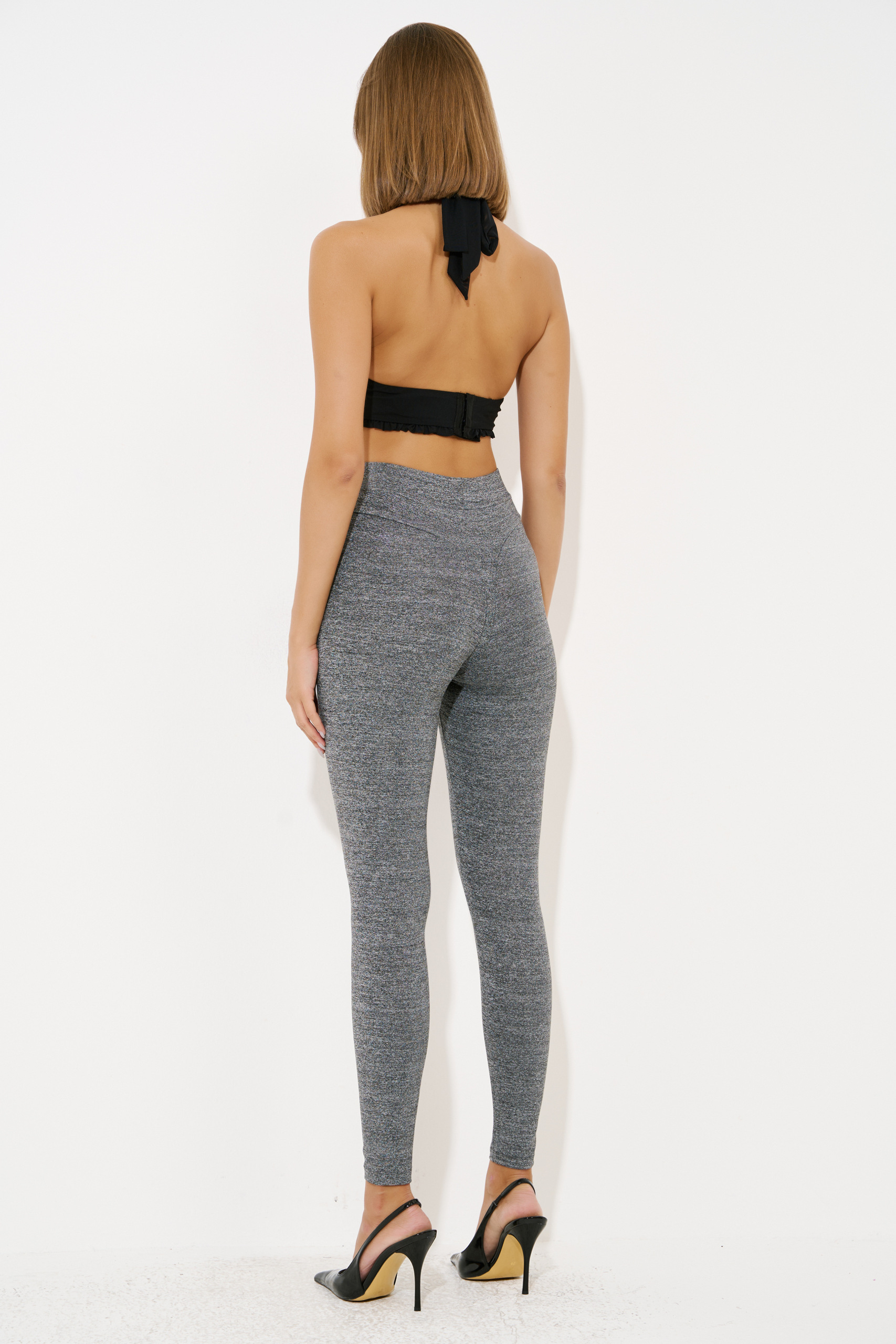 Gray Waistband Leggings