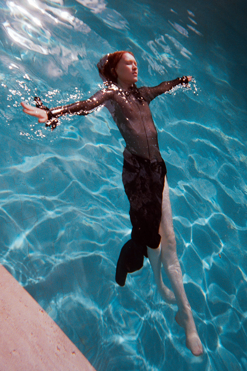 Black - Janjan Taşlı Transparan Bodysuit